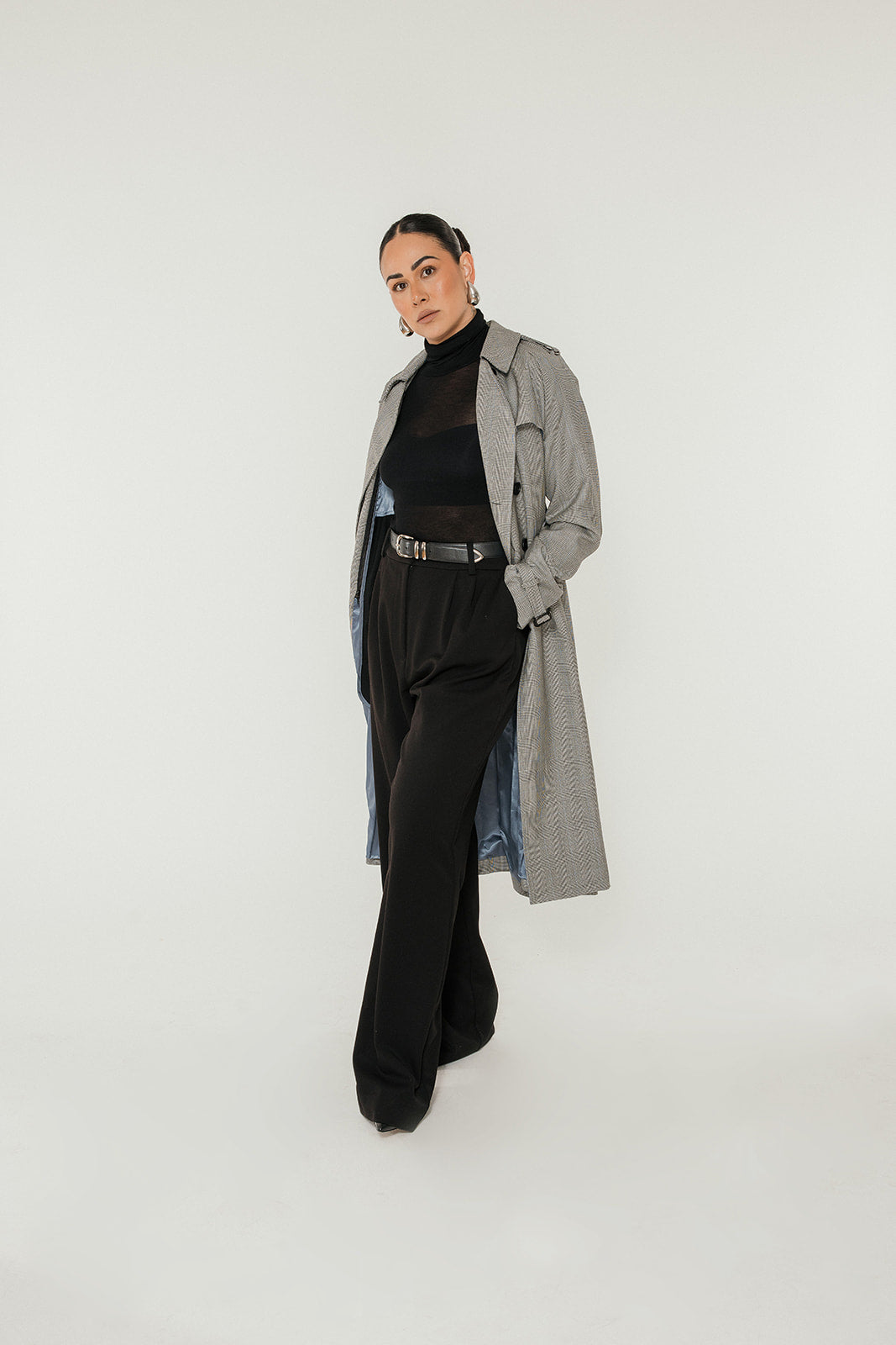 The Maggie Glen Plaid Trench in English Wool