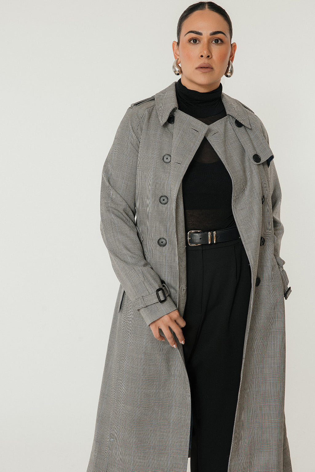 The Maggie Glen Plaid Trench in English Wool